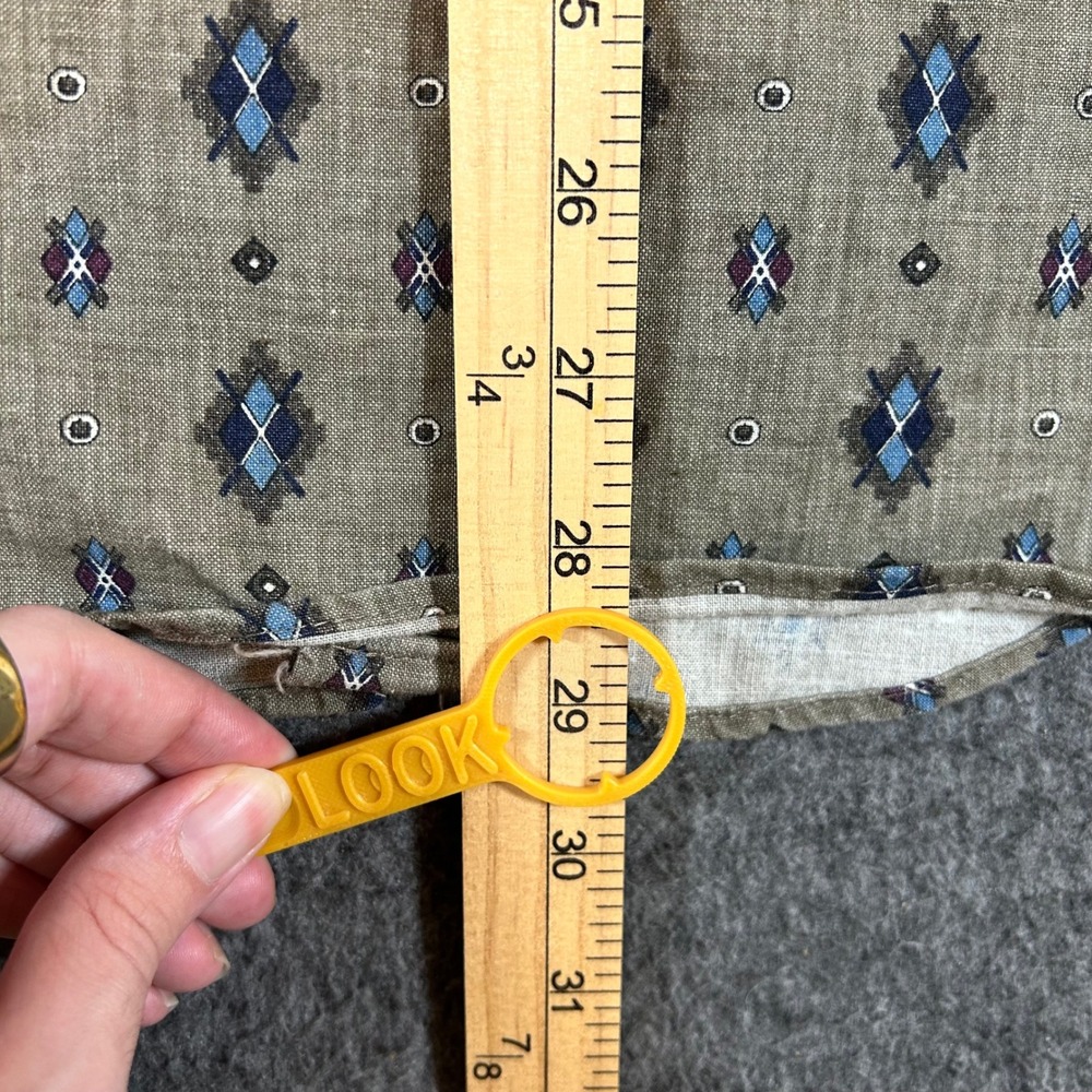 VTG Panhandle Slim Men Western Pearl Snap Shirt Geometric Diamond USA Small 14.5 - Picture 6 of 6